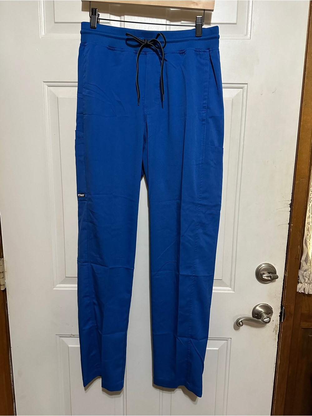 GREY'S ANATOMY BY BARCO SLIM STRAIGHT MENS SCRUB PANTS - MEDIUM- ROYAL BLUE
